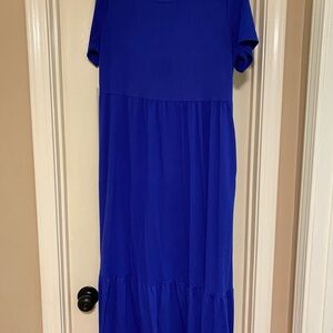 Vibrant Blue Midi Dress